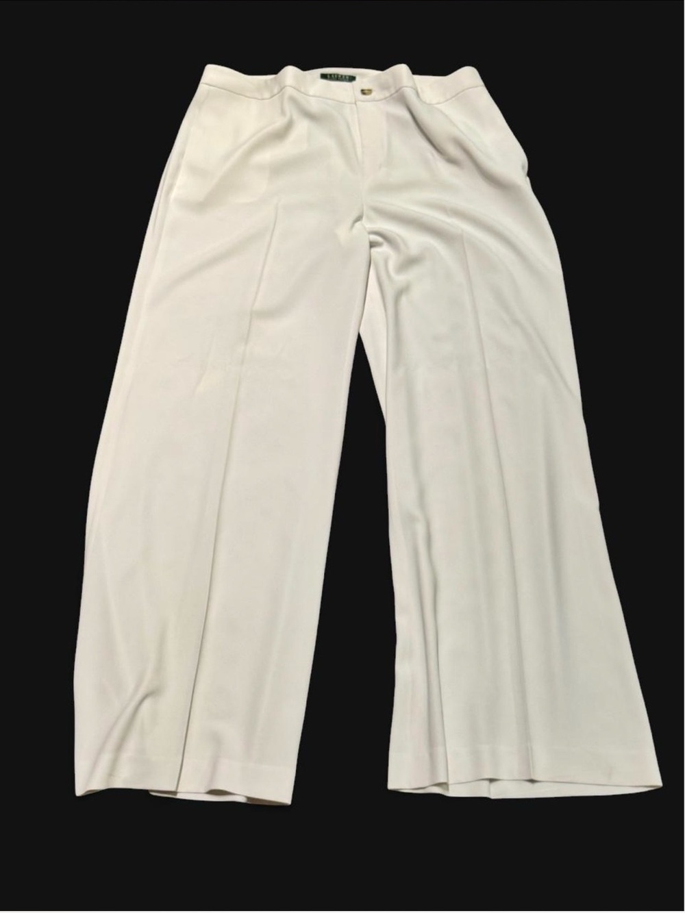 Ralph Lauren Cream Wide-Leg Women's Trousers